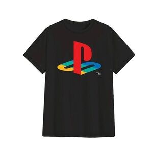 Sony Official Men’s PlayStation Classic Black Logo Short Sleeve T- Shirt Sz XL